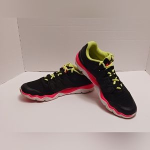 Under Armour  Women's Sz 9.5 Micro G Foam Pink/Black/Neon Lace Up Running Shoes